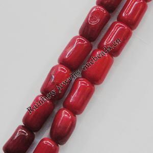 Coral Beads, Column About:10x4mm Hole:0.1mm, Sold by KG