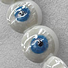 Turkish Handmade Lampwork Glass Evil Eye Beads, Flat Round 15mm Hole: About 1.5mm, Sold by PC