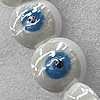 Turkish Handmade Lampwork Glass Evil Eye Beads, Flat Round 20mm Hole: About 1.5mm, Sold by PC