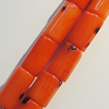 Coral Beads, Column About:10x7mm Hole:0.1mm, Sold by KG