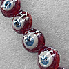 Turkish Handmade Lampwork Glass Evil Eye Beads, Flat Round 15mm Hole: About 1.5mm, Sold by PC