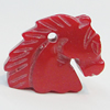 Coral Pendants, Horse Head 26x21mm Hole:1mm, Sold by PC