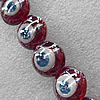 Turkish Handmade Lampwork Glass Evil Eye Beads, Flat Round 28mm Hole: About 1.5mm, Sold by PC