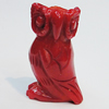 Coral Beads, Owl 33x19mm Hole:2mm, Sold by PC