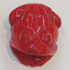 Coral Beads, Frog 29x36mm Hole:2mm, Sold by PC