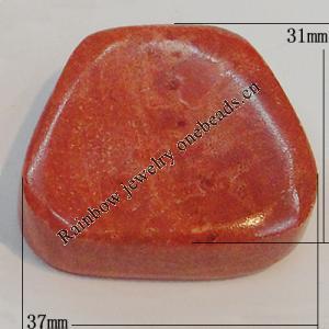Coral Beads, Trapezium 37x31mm Hole:5mm, Sold by KG