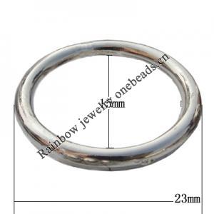 Jewelry findings, CCB plastic Donut platina plated, 30x24mm, Sold by Bag