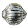 Jewelry findings, CCB plastic Beads Antique silver, Fluted Lantern 27mm Hole:3mm, Sold by Bag