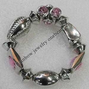 CCB Bracelet, Bead Size:16x10mm-28x18mm, Length:7.9 Inch, Sold By Group