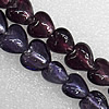 Silver Foil Lampwork Beads, Heart 12mm Hole: About 1.5mm, Sold by PC