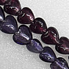 Silver Foil Lampwork Beads, Heart 15mm Hole: About 1.5mm, Sold by PC