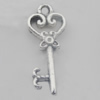 Pendant Zinc Alloy Jewelry Findings Lead-free, 21x9mm Hole:2mm, Sold by Bag