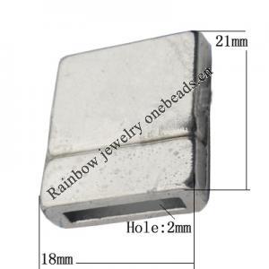 Connector Zinc Alloy Jewelry Findings Lead-free, 21x18mm Hole:2mm, Sold by Bag