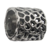 European style Beads Zinc Alloy Jewelry Findings Lead-free, Tube 18x4mm, Hole:2mm, Sold by Bag