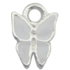 Pendant Zinc Alloy Enamel Jewelry Findings Lead-free, Butterfly 10x7mm Hole:2mm Sold by Bag
