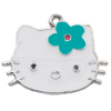 Pendant Zinc Alloy Enamel Jewelry Findings Lead-free, 30x38mm Hole:2mm Sold by Bag