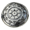 Jewelry findings, CCB plastic Beads Antique silver, Flat Round 33x33mm Hole:1.5mm, Sold by Bag