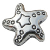 Jewelry findings, CCB plastic Beads Antique silver, Star 34mm Hole:2.5mm, Sold by Bag