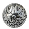 Jewelry findings, CCB plastic Beads Antique silver, Round 20mm Hole:2mm, Sold by Bag