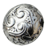 Jewelry findings, CCB plastic Beads Antique silver, Flat Round 24x14mm Hole:2mm, Sold by Bag