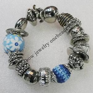 CCB Bracelet, Bead Size:12mm-21mm, Length:7.9 Inch, Sold By Group