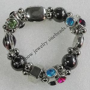 CCB Bracelet, Bead Size:16mm-25x20mm, Length:7.9 Inch, Sold By Group