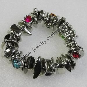 CCB Bracelet, Bead Size:17x16mm-25x19mm, Length:7.9 Inch, Sold By Group
