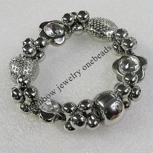 CCB Bracelet, Bead Size:17x9mm-22x20mm, Length:7.9 Inch, Sold By Group