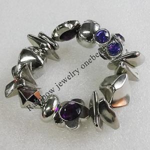 CCB Bracelet, Bead Size:28x7mm-23x21mm, Length:7.9 Inch, Sold By Group