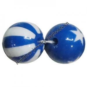 Handmade Solid Acrylic Beads, Round 16mm, Sold by Bag