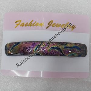 Dichroic Glass With Copper Barrette, 15x90mm, Sold by PC