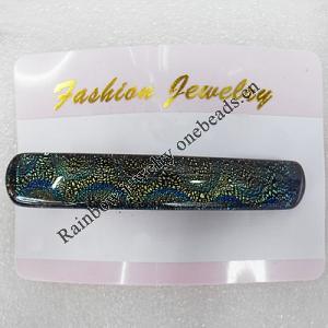 Dichroic Glass With Copper Barrette, 15x90mm, Sold by PC