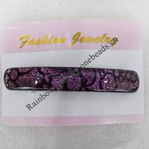 Dichroic Glass With Copper Barrette, 15x90mm, Sold by PC