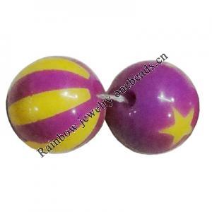 Handmade Solid Acrylic Beads, Round 12mm, Sold by Bag