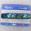 Dichroic Glass With Copper Barrette, 13x70mm, Sold by PC