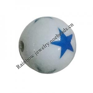 Handmade Solid Acrylic Beads, Round 20mm, Sold by Bag