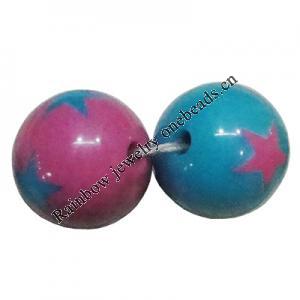 Handmade Solid Acrylic Beads, Round 20mm, Sold by Bag