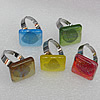 Lampwork Glass Rings, Dichroic Glass Mix Color, 20mm, Hole:About 20mm, Sold by PC