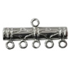 Copper Connectors Jewelry Findings Lead-free Platina Plated, 28x14mm Hole:2mm, Sold by Bag