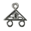 Copper Connectors Jewelry Findings Lead-free Platina Plated, 10x10mm Hole:1mm, Sold by Bag