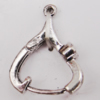 Copper clasp Jewelry Findings Lead-free, 17x14mm Hole:0.5mm Sold by Bag