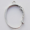 Copper clasp Jewelry Findings Lead-free, 28x19mm Hole:1.5mm Sold by Bag