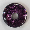 Dichroic Lampwork Glass Pendant, Donut, 33mm Hole:8mm Sold by PC