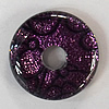 Dichroic Lampwork Glass Pendant, Donut, 30mm Hole:8mm Sold by PC