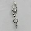 Copper Pendant Finding, 23x5mm Hole:2mm, Sold by Bag