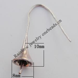 Copper Earring Jewelry Findings Lead-free, 10x8mm Hole:1mm Sold by Pair