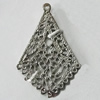 Copper Connectors Jewelry Findings Lead-free Platina Plated, 37x23mm Hole:1mm, Sold by Bag