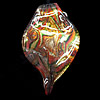 Gold Sand Lampwork Pendant, Leaf 63x39mm Hole:8mm, Sold by PC