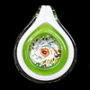 Lampwork Pendant, Teardrop 47x41mm Hole:7mm, Sold by PC