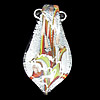 Gold Sand Lampwork Pendant, Leaf 63x31mm Hole:8mm, Sold by PC